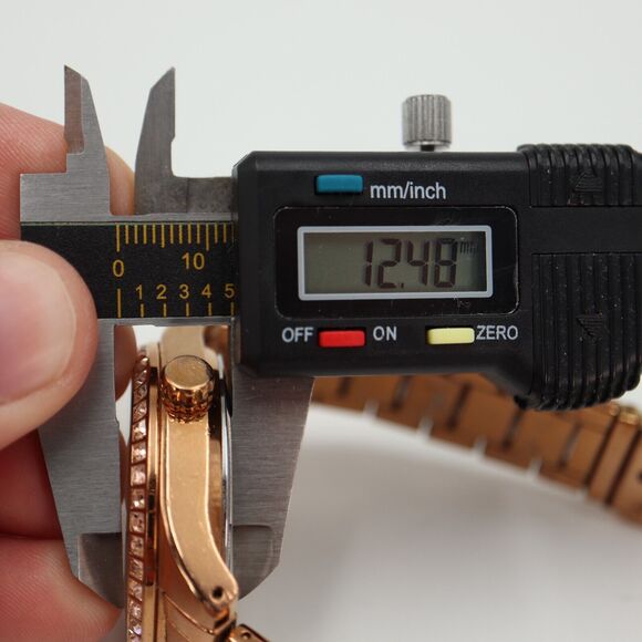 Fossil Women's Rose Gold Tone Watch 40mm Glitter Dial Crystal Bezel BQ1096 - Picture 3 of 15